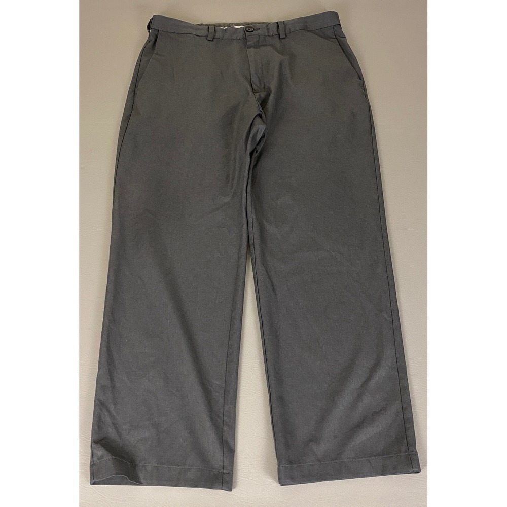 Haggar Classic Fit‎ Dress Pants Men's 36x30 Gray Polyester Work Office Classic